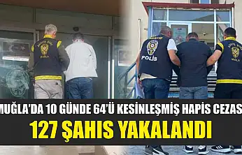 Muğla'da 10 günde 64'ü kesinleşmiş hapis cezası, 127 şahıs yakalandı