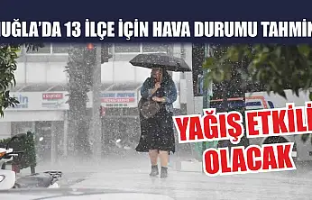 Muğla'da 13 İlçe İçin Hava Durumu Tahmini: Yağış Etkili Olacak