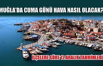 Muğla'da Cuma Günü Hava Nasıl Olacak? İlçelere Göre 12 Aralık Tahminleri