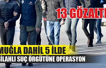Muğla Dahil 5 İlde Silahlı Suç Örgütüne Operasyon: 13 Gözaltı