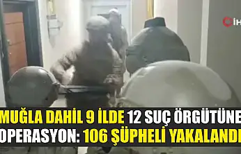 Muğla Dahil 9 İlde 12 Suç Örgütüne Operasyon: 106 Şüpheli Yakalandı