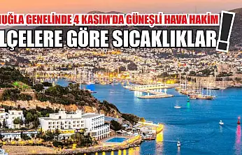 Muğla Genelinde 4 Kasım'da Güneşli Hava Hakim! İlçelere Göre Sıcaklıklar