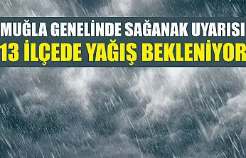 Muğla Genelinde Sağanak Uyarısı: 13 İlçede Yağış Bekleniyor