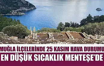 Muğla ilçelerinde 25 Kasım Hava Durumu: En Düşük Sıcaklık Menteşe'de