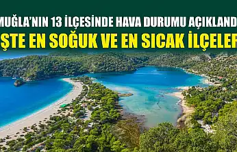 Muğla'nın 13 İlçesinde Hava Durumu Açıklandı: İşte En Soğuk ve En Sıcak İlçeler