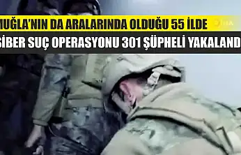 Muğla'nın da aralarında olduğu 55 ilde siber suç operasyonu 301 şüpheli yakalandı