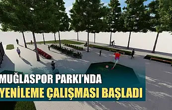 Muğlaspor Parkı'nda yenileme çalışması başladı