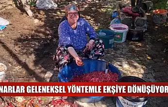 Narlar geleneksel yöntemle ekşiye dönüşüyor