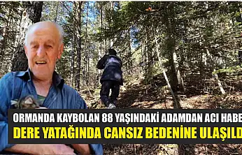 Ormanda kaybolan 88 yaşındaki adamdan acı haber: Dere yatağında cansız bedenine ulaşıldı