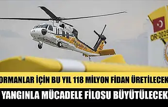 Ormanlar için bu yıl 118 milyon fidan üretilecek, yangınla mücadele filosu büyütülecek