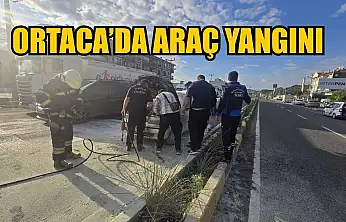Ortaca'da araç yangını