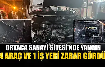 Ortaca Sanayi Sitesi'nde yangın: 4 araç ve 1 iş yeri zarar gördü
