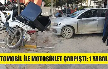 Otomobil ile motosiklet çarpıştı: 1 yaralı