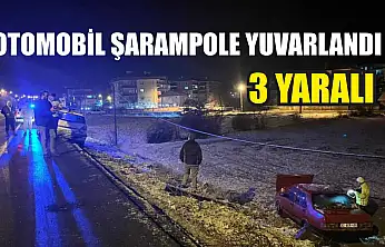Otomobil şarampole yuvarlandı: 3 yaralı