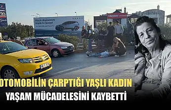 Otomobilin çarptığı yaşlı kadın yaşam mücadelesini kaybetti
