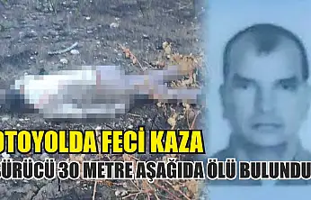 Otoyolda Feci Kaza: Sürücü 30 Metre Aşağıda Ölü Bulundu