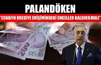 Palandöken: 'Esnafın krediye erişimindeki engeller kaldırılmalı'