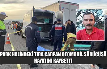 Park Halindeki Tıra Çarpan Otomobil Sürücüsü Hayatını Kaybetti