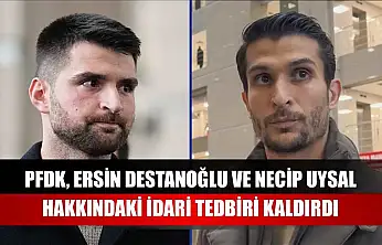 PFDK, Ersin Destanoğlu ve Necip Uysal hakkındaki idari tedbiri kaldırdı