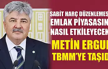 Sabit Harç Düzenlemesi Emlak Piyasasını Nasıl Etkileyecek? Metin Ergun TBMM'ye Taşıdı