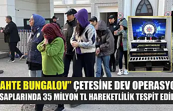 'Sahte bungalov' çetesine dev operasyon: Hesaplarında 35 milyon TL hareketlilik tespit edildi