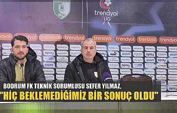 Sefer Yılmaz: 'Hiç beklemediğimiz bir sonuç oldu'