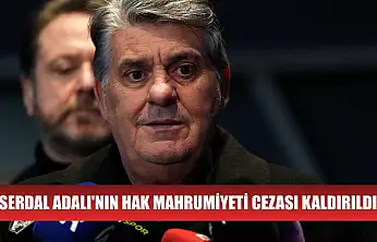 Serdal Adalı'nın hak mahrumiyeti cezası kaldırıldı