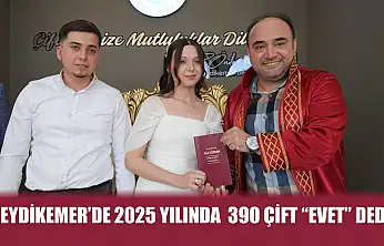 Seydikemer'de 2025 Yılında  390 Çift 'Evet' Dedi