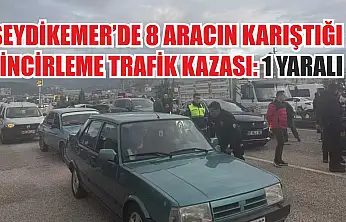Seydikemer'de 8 aracın karıştığı zincirleme trafik kazası: 1 yaralı