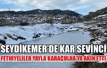 Seydikemer'de Kar Sevinci: Fethiyeliler Yayla Karaçulha'ya Akın Etti