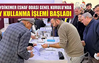 Seydikemer Esnaf Odası Genel Kurulu'nda oy kullanma işlemi başladı