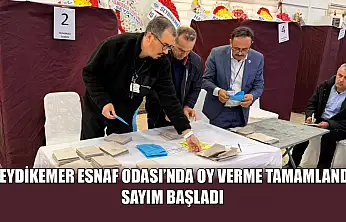 Seydikemer Esnaf Odası'nda oy verme tamamlandı, sayım başladı