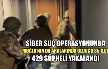 Siber Suç Operasyonunda Muğla'nın da Aralarında Olduğu 35 İlde 429 Şüpheli Yakalandı
