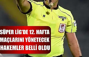 Süper Lig'de 12. hafta maçlarını yönetecek hakemler belli oldu