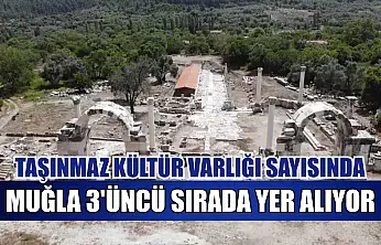 Taşınmaz kültür varlığı sayısında Muğla 3'üncü sırada yer alıyor