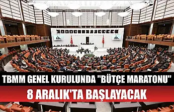 TBMM Genel Kurulunda 'bütçe maratonu' 8 Aralık'ta başlayacak