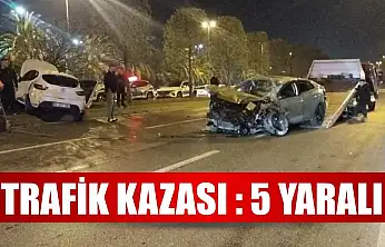 Trafik kazası : 5 yaralı
