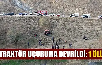 Traktör uçuruma devrildi: 1 ölü