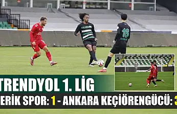 Trendyol 1. Lig: Serik Spor: 1 - Ankara Keçiörengücü: 3