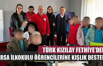 Türk Kızılay Fethiye'den Arsa İlkokulu öğrencilerine kışlık destek