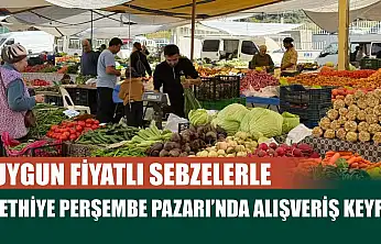 Uygun fiyatlı sebzelerle Fethiye Perşembe Pazarı'nda alışveriş keyfi