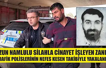 Uzun namlulu silahla cinayet işleyen zanlı, trafik polislerinin nefes kesen takibiyle yakalandı