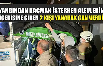 Yangından kaçmak isterken alevlerin içerisine giren 2 kişi yanarak can verdi