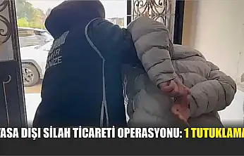 Yasa dışı silah ticareti operasyonu: 1 tutuklama