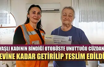 Yaşlı kadının bindiği otobüste unuttuğu cüzdan evine kadar getirilip teslim edildi