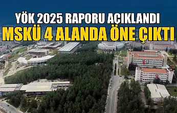 YÖK 2025 raporu açıklandı: MSKÜ 4 alanda öne çıktı