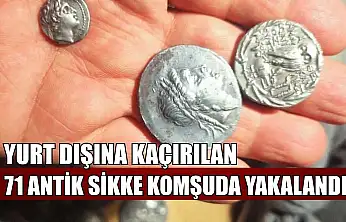 Yurt dışına kaçırılan 71 antik sikke komşuda yakalandı