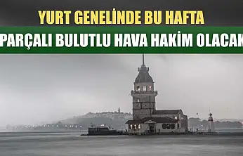 Yurt genelinde bu hafta parçalı bulutlu hava hakim olacak