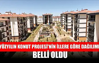 Yüzyılın Konut Projesi'nin illere göre dağılımı belli oldu