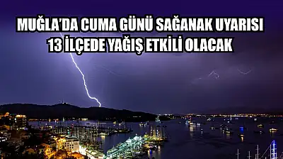 Muğla'da Cuma Günü Sağanak Uyarısı: 13 İlçede Yağış Etkili Olacak